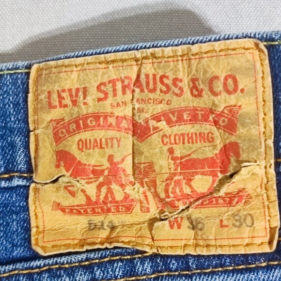 Levi's 514 jeans men's size W36/L30 medium washed denim blue colour straight leg - Picture 5 of 16
